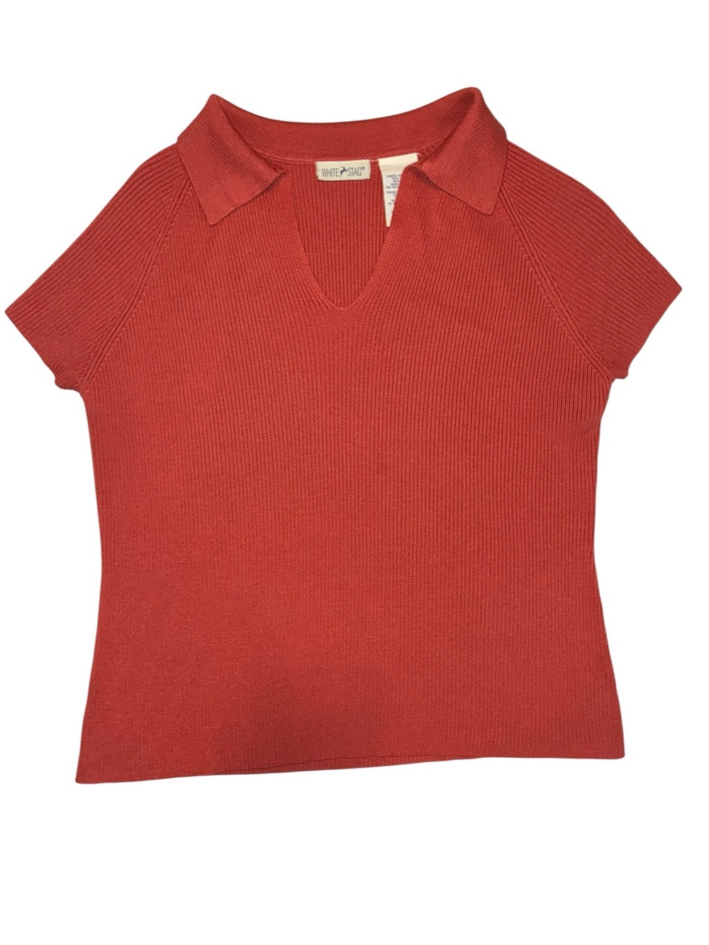 Short-Sleeve Polo Knit Top